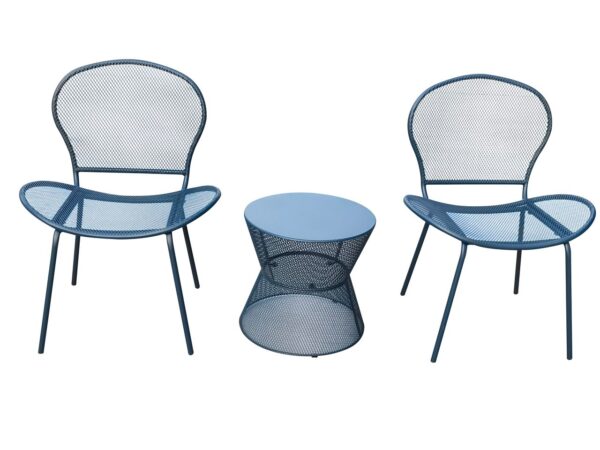 Happy Home 3tlg. modernes Bistro Set HGS58 – DBL dunkelblau