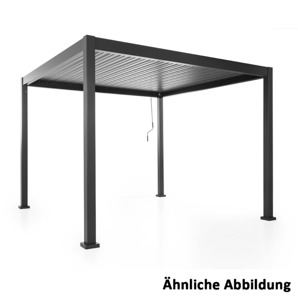 Never Indoor Aluminium-Pergola mit beweglicher Entlüftung, ca. 300 x 390 x 230 cm – Anthrazit