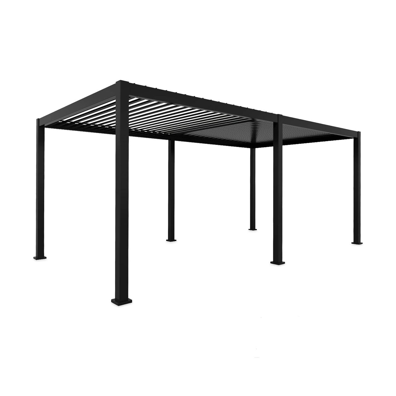 Never Indoor Aluminium-Pergola mit beweglicher Entlüftung, ca. 300 x 588 x 230 cm – Anthrazit