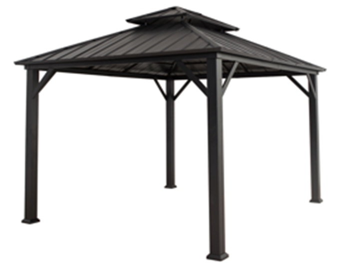Never Indoor Pavillon „Sofia“ aus Stahl, ca. 365 x 298 x 275 cm – Anthrazit
