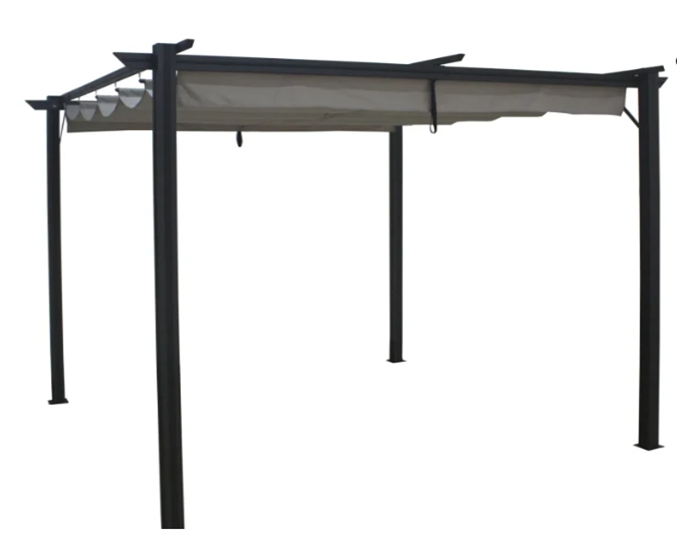 Never Indoor Pergola aus Aluminium ca. 295 x 295 x 225 cm – Anthrazit