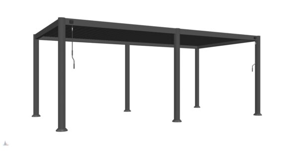 Never Indoor Aluminium-Pergola mit verstellbaren Lamellen ca. 300 × 592 × 230 cm – Anthrazit