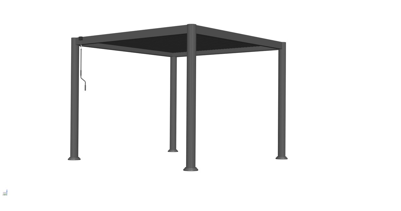 Never Indoor Aluminium-Pergola mit verstellbaren Lamellen ca. 300 × 300 × 230 cm – Anthrazit