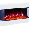 Balderia Elektrischer-Kamin weiß Metall B/H/T: ca. 112x41,8x21,6 cm