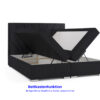Möbel Punkt Boxspringbett PRAG Chesterfield mit Bettkasten, ca.180 x 200 cm – Schwarz