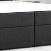 Möbel Punkt Boxspringbett PRAG Chesterfield mit Bettkasten, ca.180 x 200 cm – Schwarz