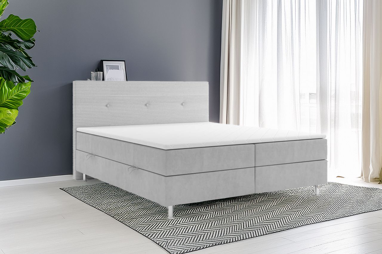 Möbel Punkt Boxspringbett RIO mit Bettkasten, ca. 180 x 200 cm – Schwarz