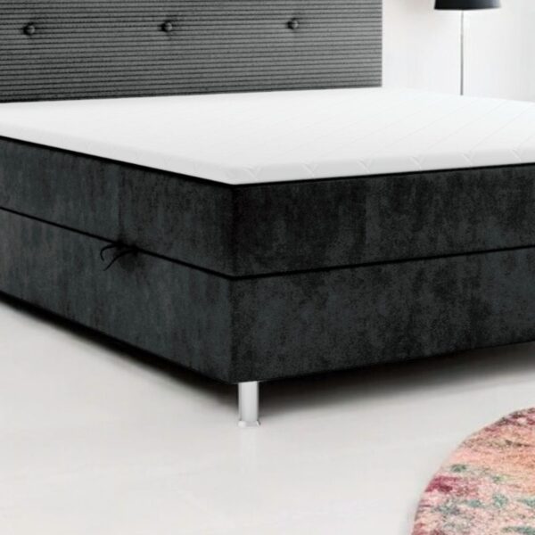 4262413691787-3 Möbel Punkt Boxspringbett RIO mit Bettkasten, ca. 180 x 200 cm – Schwarz