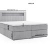 Möbel Punkt Boxspringbett KUBA mit Bettkasten Visco Topper LED 180 x 200 cm Webstoff Inari SCHWARZ Bettkasten