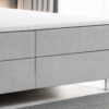 Möbel Punkt Boxspringbett PISA mit Bettkasten 180 x 200 cm Webstoff Grau Bett Bettkasten Topper