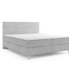 Möbel Punkt Boxspringbett PISA mit Bettkasten 180 x 200 cm Webstoff Grau Bett Bettkasten Topper