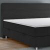 Möbel Punkt Boxspringbett PISA mit Bettkasten 180 x 200 cm Webstoff Schwarz Bett Bettkasten Topper
