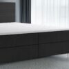 Möbel Punkt Boxspringbett PISA mit Bettkasten 180 x 200 cm Webstoff Schwarz Bett Bettkasten Topper
