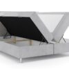 Möbel Punkt Boxspringbett PISA mit Bettkasten 180 x 200 cm Webstoff Schwarz Bett Bettkasten Topper