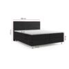 Möbel Punkt Boxspringbett PISA mit Bettkasten 180 x 200 cm Webstoff Schwarz Bett Bettkasten Topper