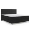 Möbel Punkt Boxspringbett PISA mit Bettkasten 180 x 200 cm Webstoff Schwarz Bett Bettkasten Topper