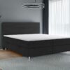 Möbel Punkt Boxspringbett PISA mit Bettkasten 180 x 200 cm Webstoff Schwarz Bett Bettkasten Topper