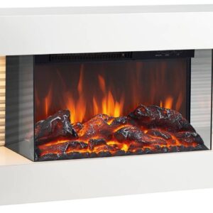 KAMINIO Elektrischer-Kamin LIZ weiß Metall B/H/T: ca. 82x41,8x21,7 cm ca. 2000 W