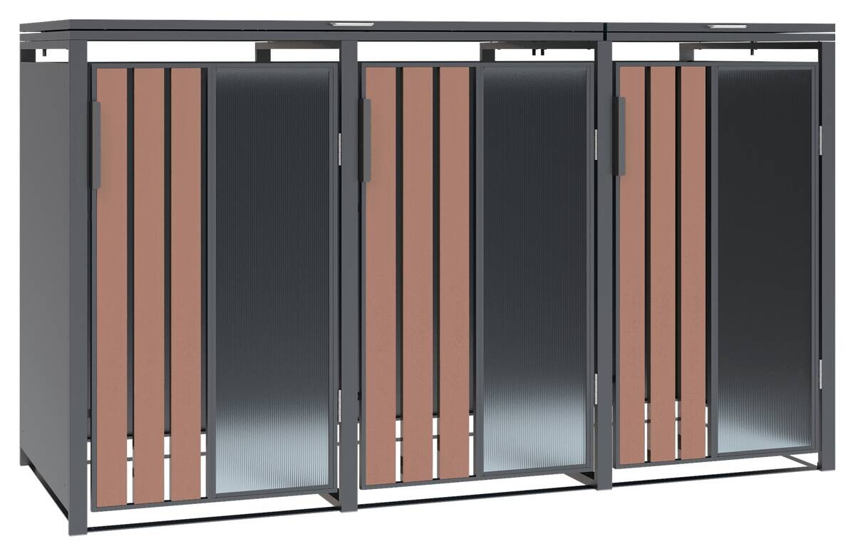 Westmann Mülltonnenbox Status anthrazit B/H/L: ca. 198x116x80 cm
