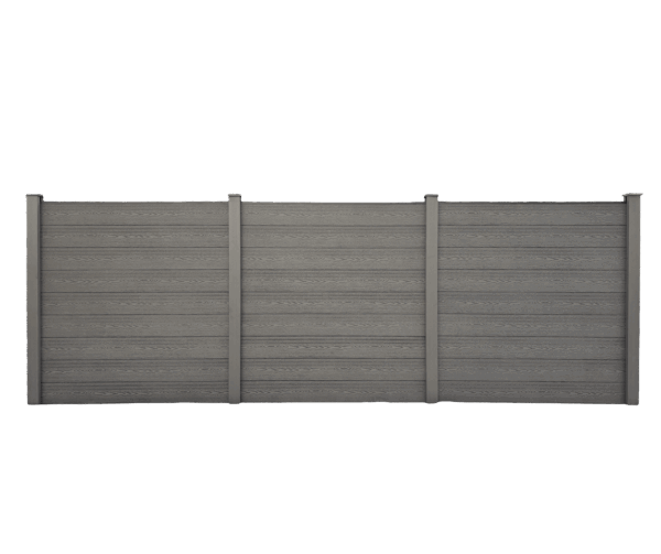 Prestige Home Living Outdoor WPC – Sichtschutzzaun CARACAS – 5x Element + 6x Pfosten – Grau