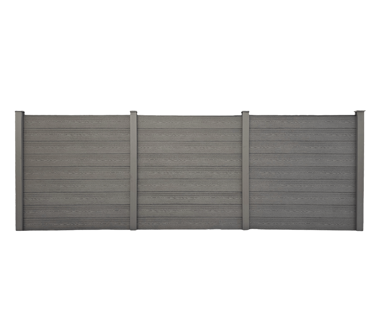 Prestige Home Living Outdoor WPC – Sichtschutzzaun CARACAS – 5x Element + 6x Pfosten – Grau