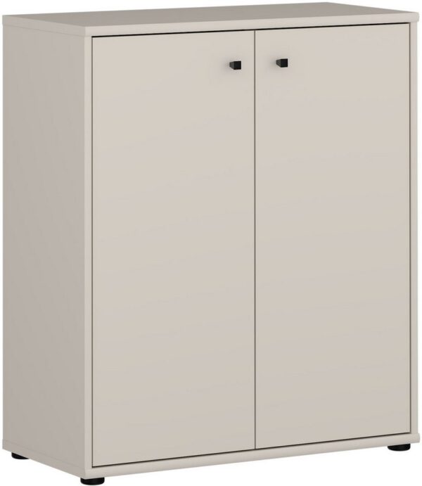 FORTE Kommode Tempra, Kommode, 2 große Türen, Höhe 85,5 cm, Breite 73,7 cm