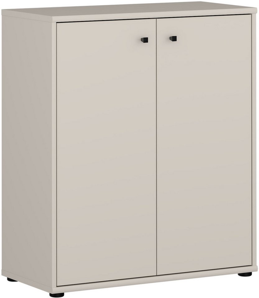 FORTE Kommode Tempra, Kommode, 2 große Türen, Höhe 85,5 cm, Breite 73,7 cm