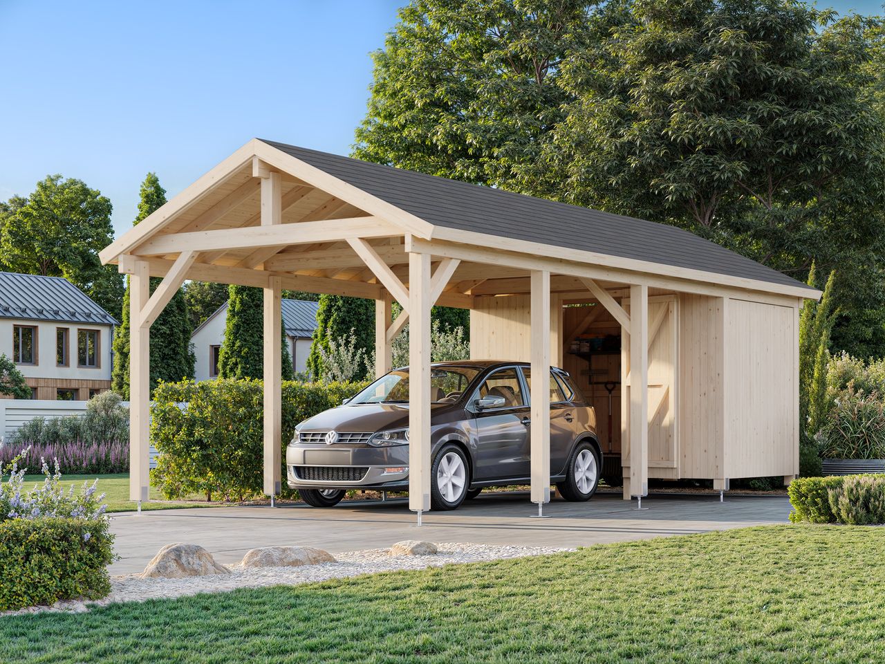 Palmako Palmako Carport Ruben 23, 1 m² mit Geräteraum