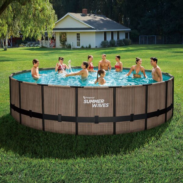 50NRTH Summer Waves Elite Pool 549x132 cm, Teak – Optik