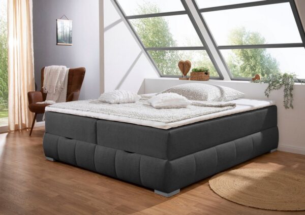 OTTO home Boxbett Wehma ohne Kopfteil inkl. Bettkasten, auch in Überlänge erhältlich, in H2, H3 & H4 wählbar, inklusive Topper