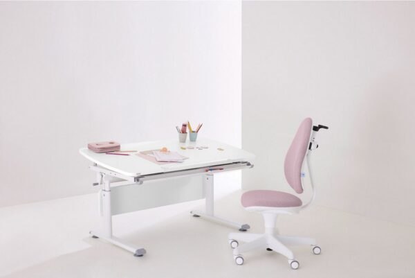 PAIDI Schreibtischstuhl JOOKI S aus pflegeleichtem Mikrofaser, ergonomisch mitwachsend, höhenverstellbarer Kinderstuhl, 360° Drehstuhl, 80 Kg Tragkraft