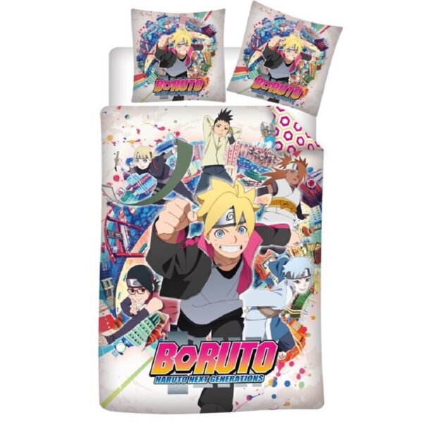 COFI 1453 Boruto Bettwäsche Set 140x200 + 63x63 cm aus Polyester
