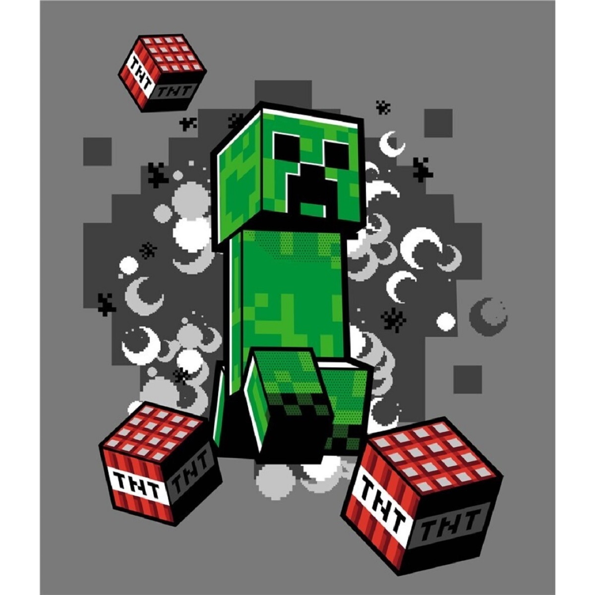 COFI 1453 Minecraft Flanell Kuscheldecke – 130×160 cm für Kinder & Gamer