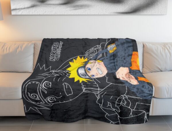 COFI 1453 Naruto Kuscheldecke – Leichte Sofadecke mit Motiv, 110x150 cm