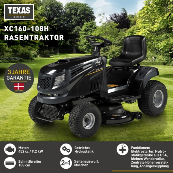 Texas Rasentraktor XC160 – 108H
