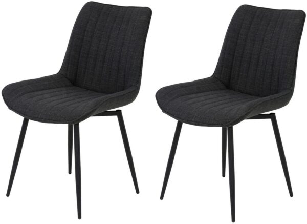 HELA Drehstuhl Vierfußstuhl BERGEN (Set, 2 St), Esszimmerstuhl, XL-Sitzbreite, 360° drehbar
