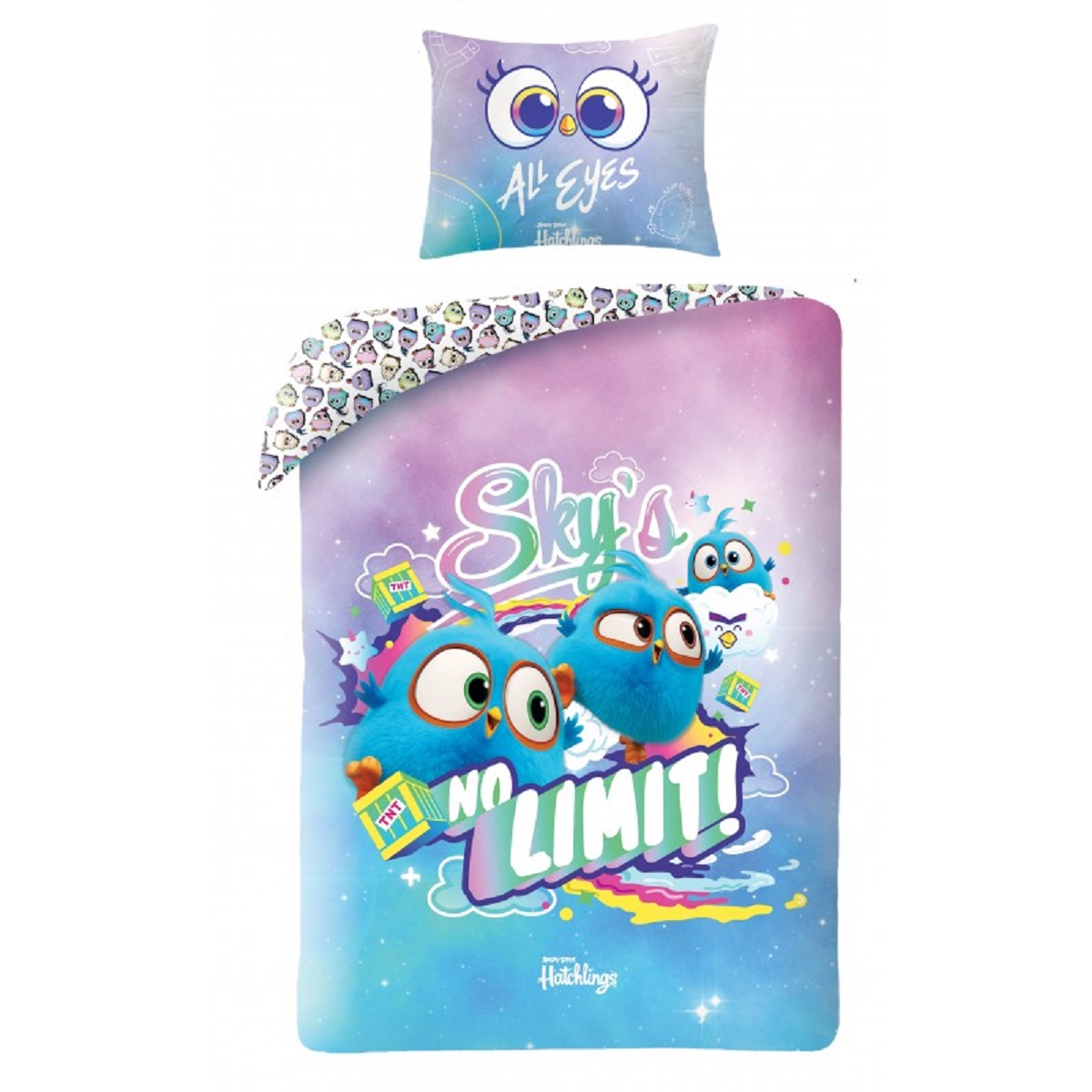 COFI 1453 Angry Birds Bettwäsche Set 100×135 + 40×60 cm Baumwolle