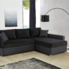 Ecksofa mit Bettfunktion und Bettkasten schwarz Polyester B/H/T: ca. 247x82x178 cm Ecksofa mit Bettfunktion und Bettkasten schwarz Polyester B/H/T: ca. 247x82x178 cm