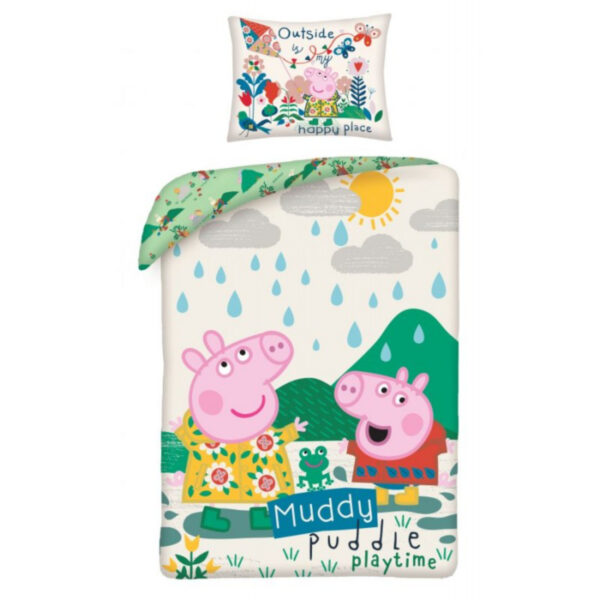 Peppa Pig Bettwäsche Set 140x200 cm Baumwolle mit 70x90 cm Kissen