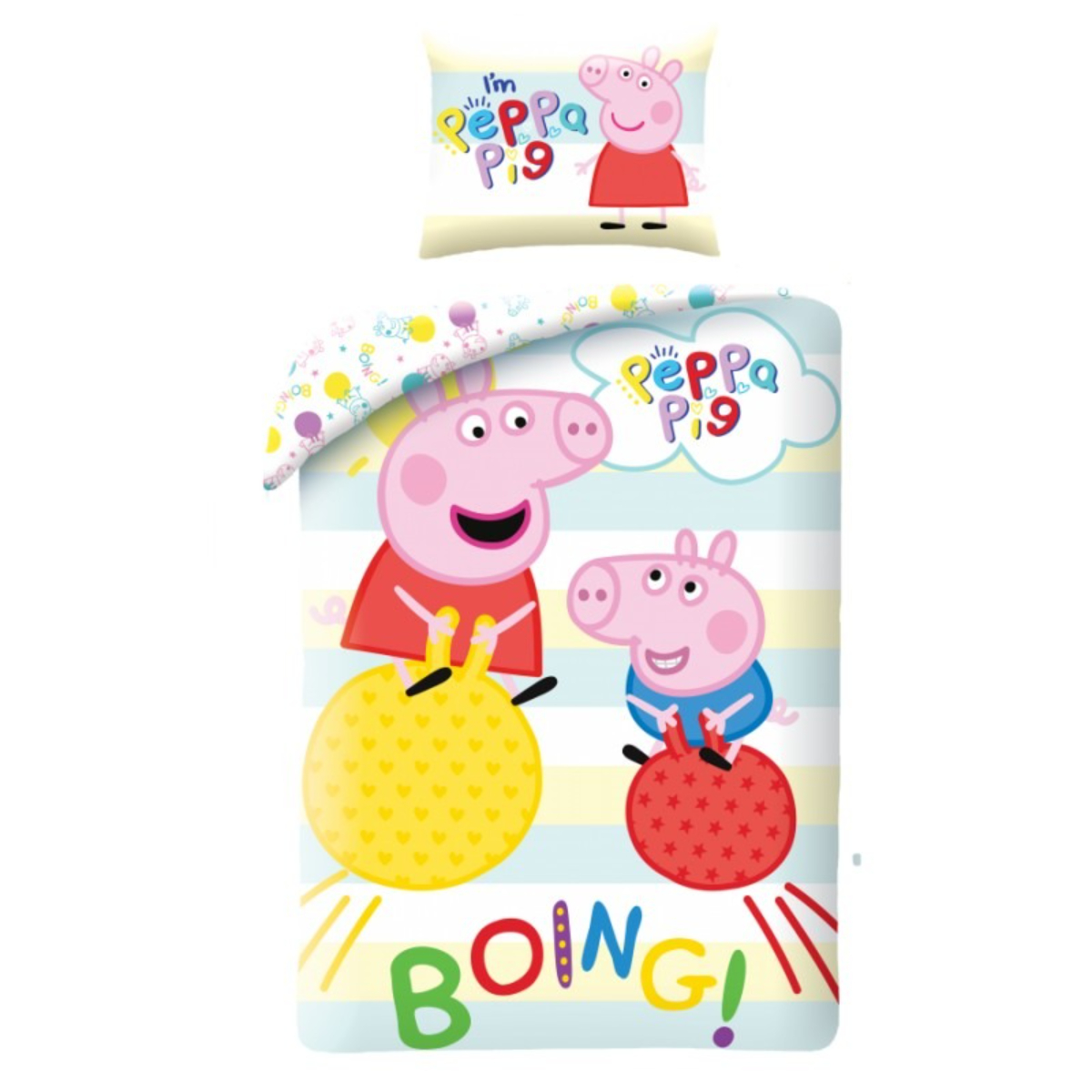 Peppa Pig Bettwäsche Set 140×200 cm mit 70×90 cm Kissenbezug