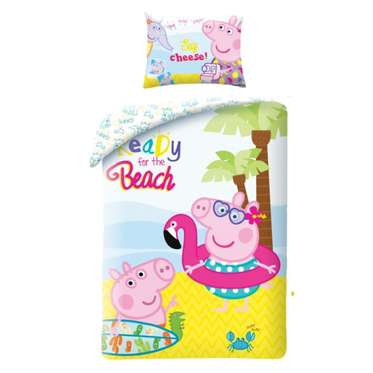 Peppa Pig Bettwäsche Set 140×200 cm mit 70×90 cm Kissen