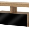 TV-Lowboard TV LOWBOARD Everest 140 Eiche Wotan Nachbildung schwarz glänzend B/H/T: ca. 140x50x35 cm