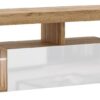TV-Lowboard TV LOWBOARD Everest 140 LED Eiche Wotan Nachbildung weiß glänzend B/H/T: ca. 140x50x35 cm