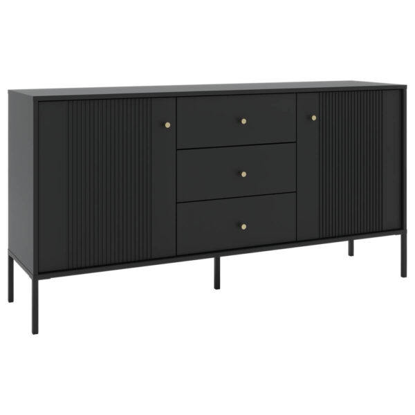 WIPMEB Kommode ISEO schwarz B/H/T: ca. 154,5x79x39 cm