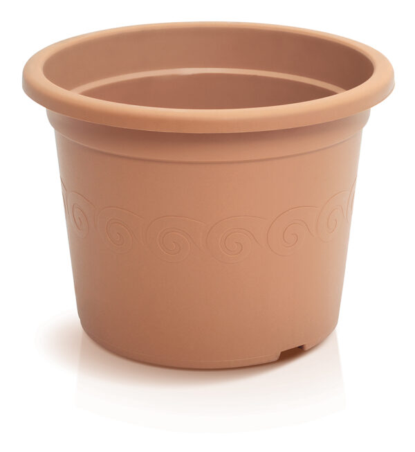 5905197210643-1 Powertec Garden Pflanztopf "Classic", Rund Ø ca. 20 x 15 cm – Terrakotta