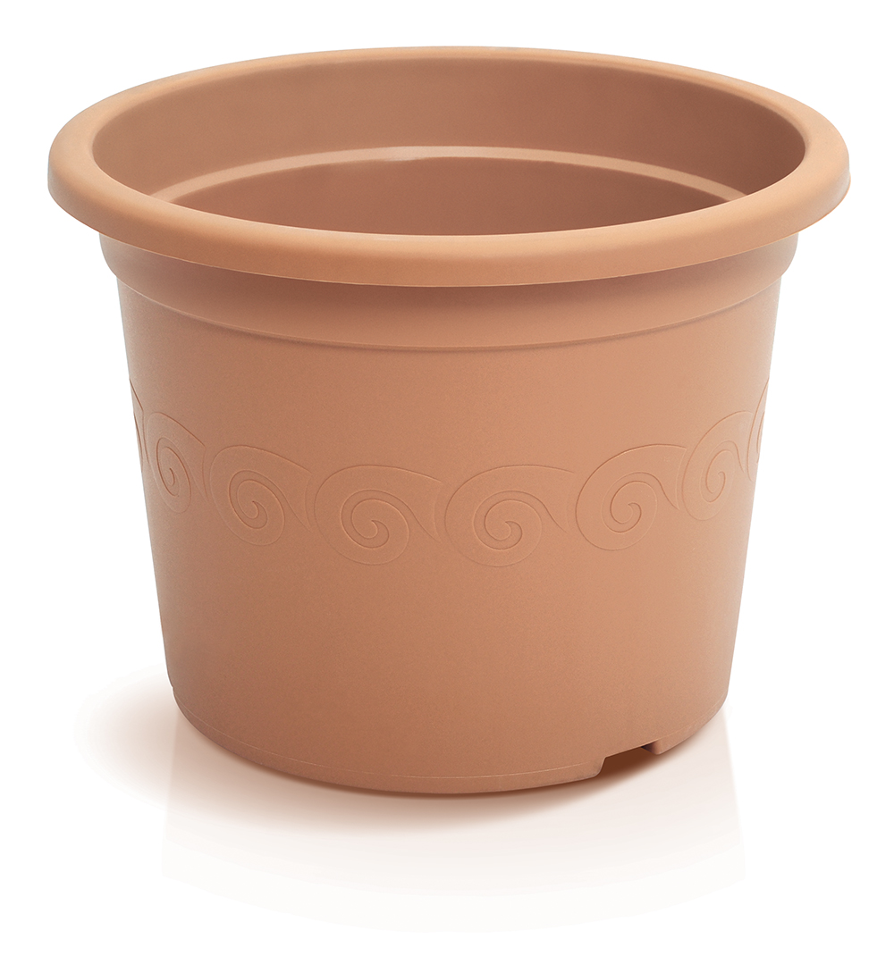 Powertec Garden Pflanztopf „Classic“, Rund Ø ca. 20 x 15 cm – Terrakotta