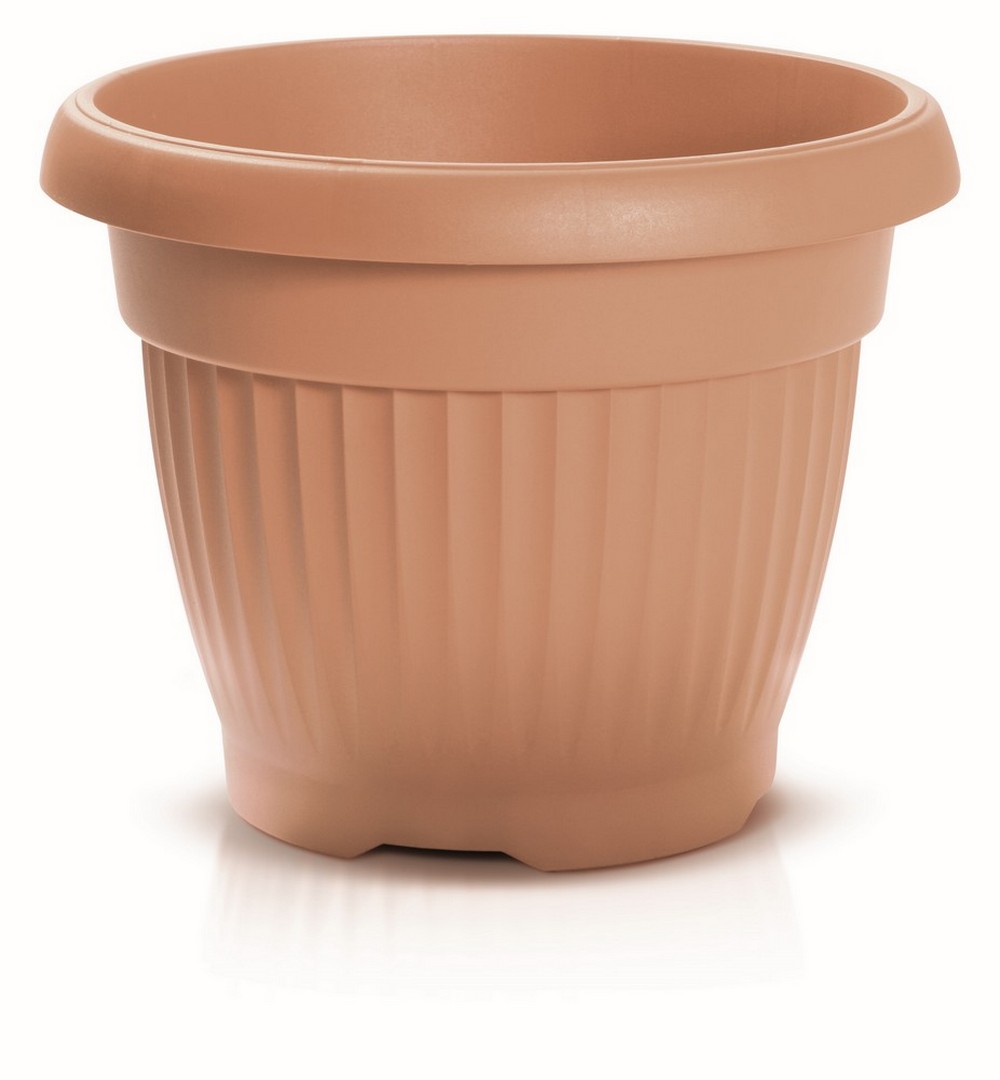 Protanic Pflanztopf mit Dekor, ca. 8 Liter – rund – Terrakotta