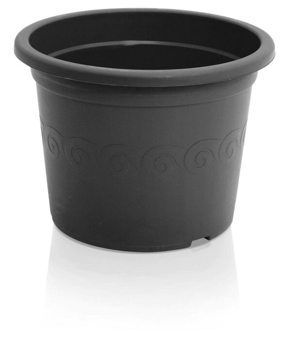 Powertec Garden Pflanztopf "Classic", Rund Ø ca. 28 x 21, 2 cm – Anthrazit