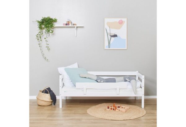 Hoppekids Einzelbett ECO Comfort Kinderbett, Kiefer Massivholz, Jugendbett inkl. Rollrost, 70x160 cm, wahlweise in verschieden Farben/ Matratze/ Absturzsicherung