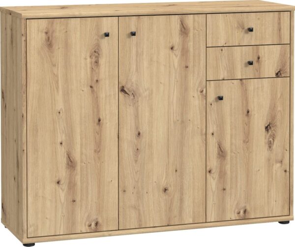 FORTE Kommode Tempra, Kommode, 3 Türen, 2 Schubkästen, viel Stauraum, Breite 108,8 cm